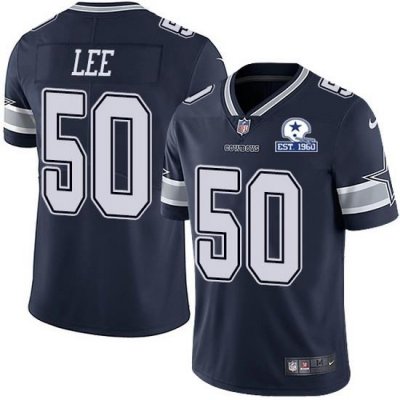 Nike Cowboys 50 Sean Lee Navy Blue Team Color Men Stitched With Established In 1960 Patch NFL Vapor Untouchable Limited Jersey