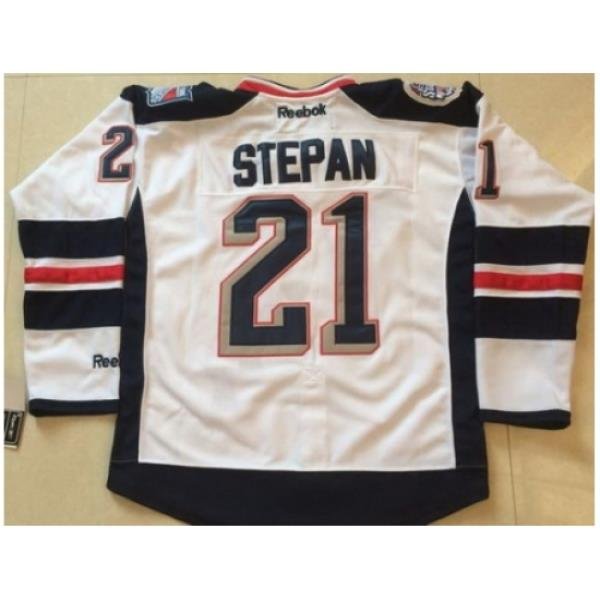 New York Rangers 21 Derek Stepan 2014 Stadium Series White Jerseys