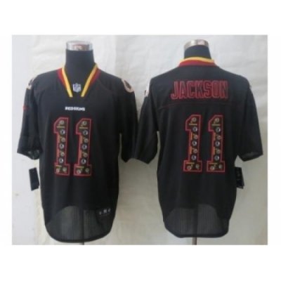 Nike Washington RedSkins 11 DeSean Jackson Black Elite Lights Out Fashion NFL Jersey