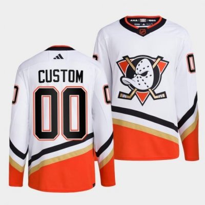 Men Women Youth Anaheim Ducks Custom White 2022 23 Reverse Retro Stitched Jersey