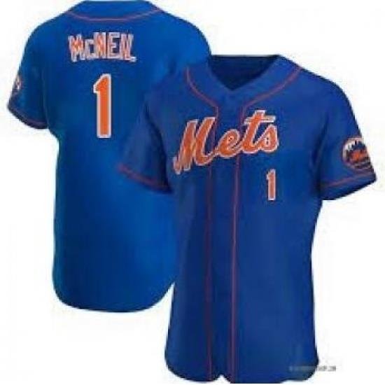 MLB NeW York Mets 1 Jeff McNeil Blue Nike Flexbase Men Jersey