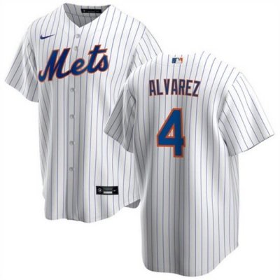 Men NeW York Mets 4 Francisco  C1lvarez White Cool Base Stitched Baseball Jersey