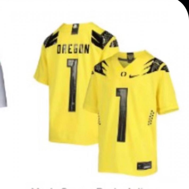 Men's Oregon Ducks Active Player Custom Yellow Stitched Football Jersey