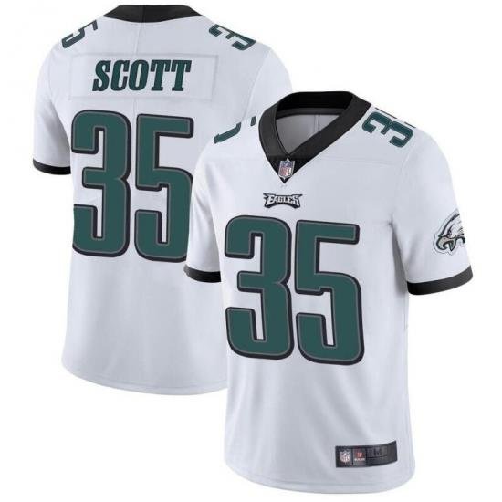 Nike Philadelphia Eagles 35 Boston Scott White Vapor Untouchable Limited Jersey