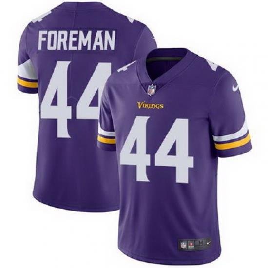 Nike Vikings #44 Chuck Foreman Purple Team Color Mens Stitched NFL Vapor Untouchable Limited Jersey