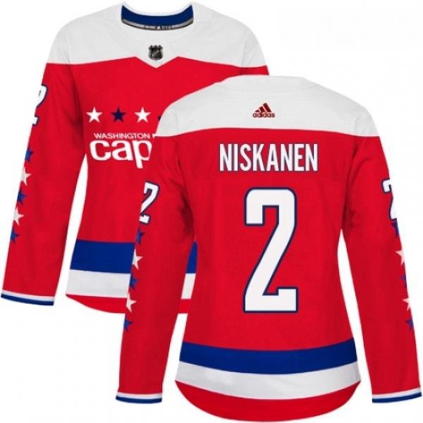 Womens Adidas Washington Capitals 2 Matt Niskanen Authentic Red Alternate NHL Jersey