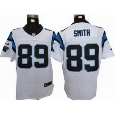 Nike Carolina Panthers 89 Steve Smith White Elite NFL Jersey