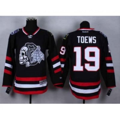 nhl jerseys chicago blackhawks #19 toews black-1[2014 Stadium Series][the skeleton head]