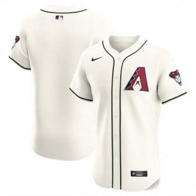 Men Arizona Diamondbacks Blank Cream Flex Base Stitched Jersey