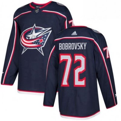 Mens Adidas Columbus Blue Jackets 72 Sergei Bobrovsky Premier Navy Blue Home NHL Jersey