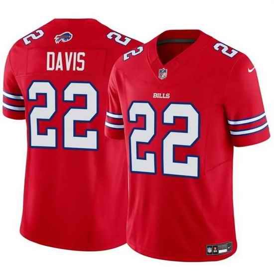 Men Buffalo Bills 22 Ray Davis Red 2024 F U S E Vapor Untouchable Limited Stitched Football Jersey