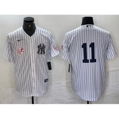 Men NeW York Yankees 11 Anthony Volpe White Cool Base Stitched Baseball JerseyS 4