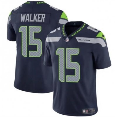 Men Seattle Seahawks 15 P J  Walker Navy Vapor Limited Stitched Football Jersey