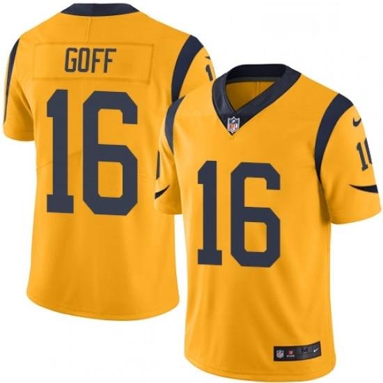 Youth Nike Los Angeles Rams 16 Jared Goff Limited Gold Rush Vapor Untouchable NFL Jersey