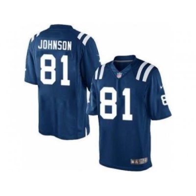 Nike Indianapolis Colts 81 Andre Johnson Blue Game NFL Jersey