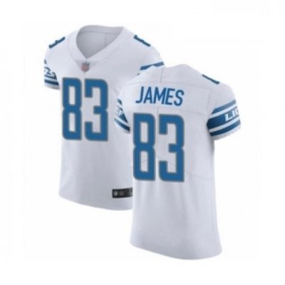 Men Detroit Lions 83 Jesse James White Vapor Untouchable Elite Player Football Jersey