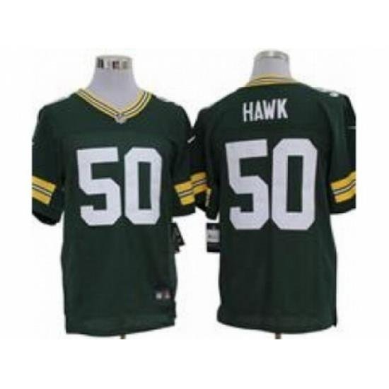 Nike Green Bay Packers 50 A.J. Hawk Green Elite NFL Jersey