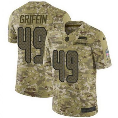 Nike Seahawks #49 Shaquem Griffin Camo Mens Stitched NFL Limited 2018 Salute To Service Jersey