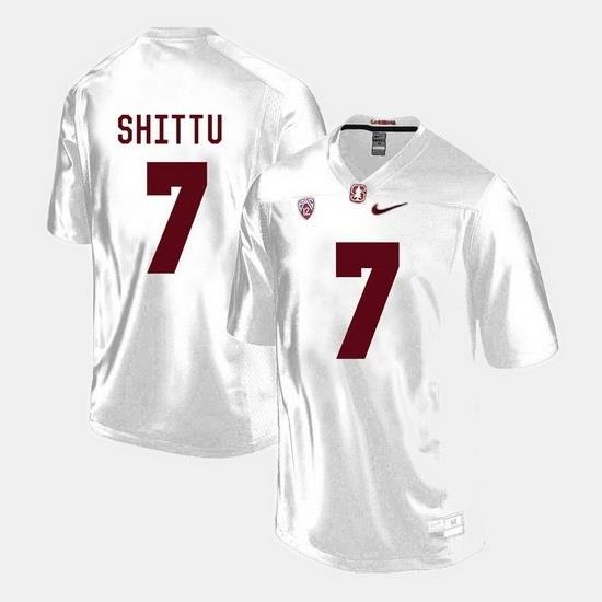 Men Stanford Cardinal Aziz Shittu College Football White Jersey