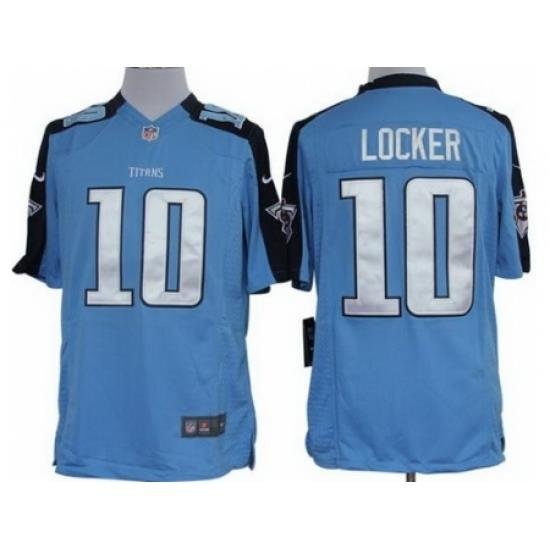 Nike Tennessee Titans 10 Jake Locker Light Blue Limited NFL Jersey