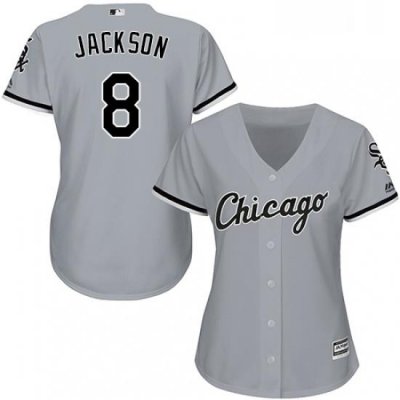 Womens Majestic Chicago White Sox 8 Bo Jackson Authentic Grey Road Cool Base MLB Jersey