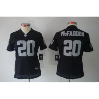 Womens Nike Oakland Raiders 20 McFADDEN Black(Women Limited Jerseys)