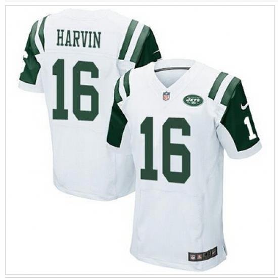 Nike Jets #16 Percy Harvin White NFL Elite Jersey