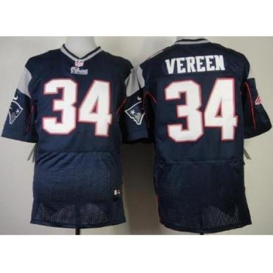 Nike NeW England Patriots 34 Shane Vereen Blue Elite NFL Jersey