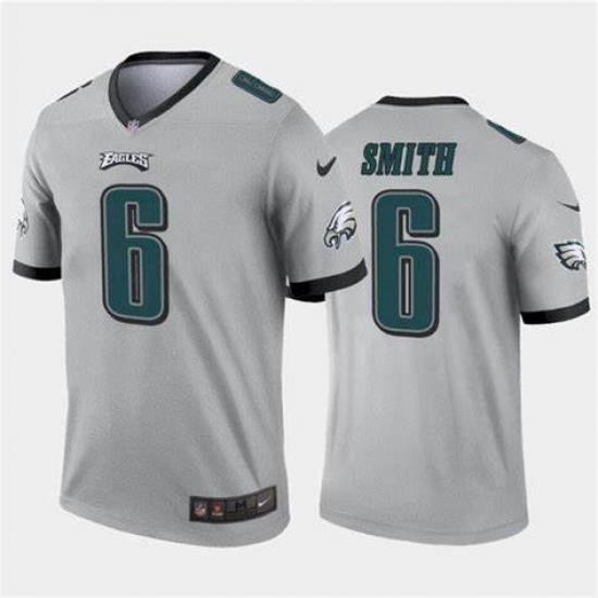 Nike Eagles 6 DeVonta Smith Silver Men Stitched NFL Limited Inverted Legend Jersey