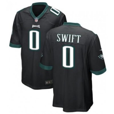 Men's Philadelphia Eagles D'Andre Swift #0 Black Vapor Limited Stitched NFL Jersey