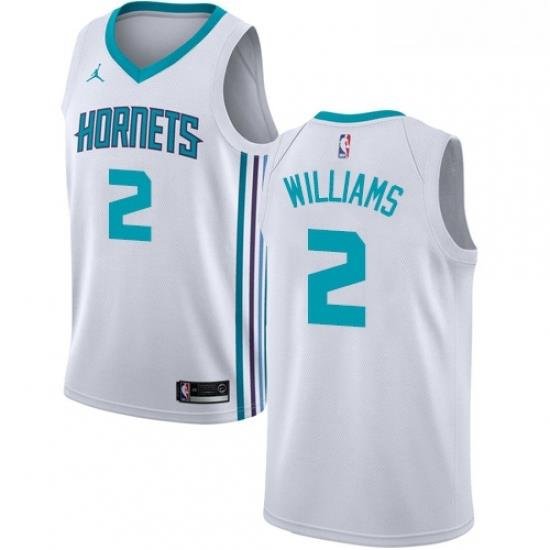 Womens Nike Jordan Charlotte Hornets 2 Marvin Williams Authentic White NBA Jersey Association Edition