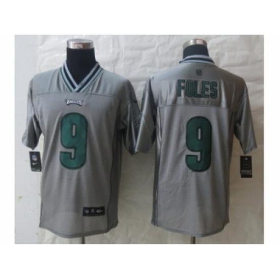 Nike Philadelphia Eagles 9 Nick Foles Grey Elite Vapor NFL Jersey