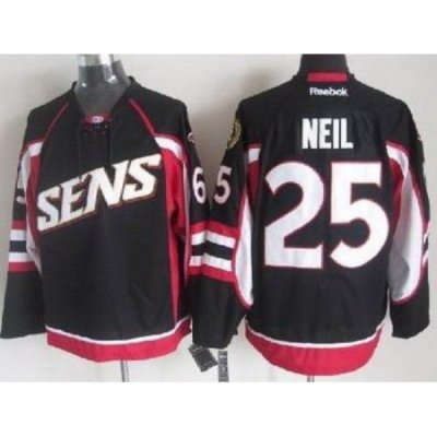 Ottawa Senators 25 Chris Neil Black NHL Jerseys