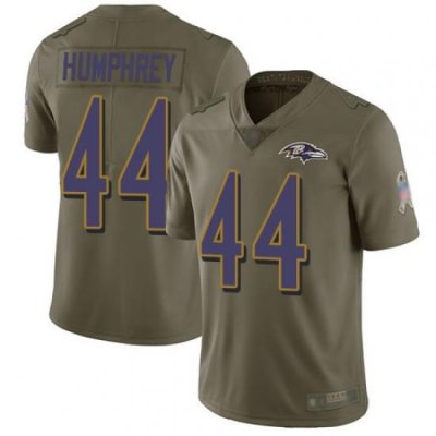 Ravens 44 Marlon Humphrey Olive Mens Stitched Football Limited 2017 Salute To Service Jersey