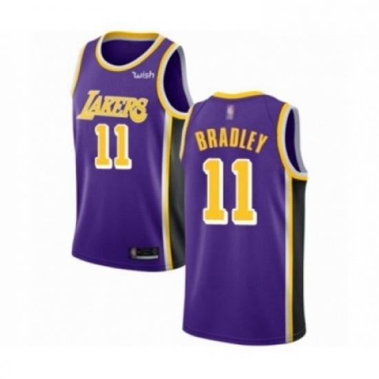 Mens Los Angeles Lakers 11 Avery Bradley Authentic Purple Basketball Jersey Statement Edition