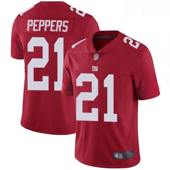 Giants 21 Jabrill Peppers Red Alternate Men Stitched Football Vapor Untouchable Limited Jersey