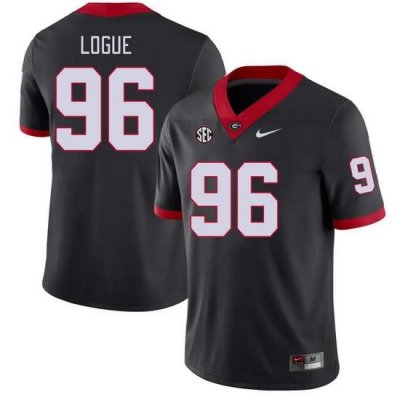 Men #96 Zion Logue Georgia Bulldogs College Football Jerseys Stitched-Black