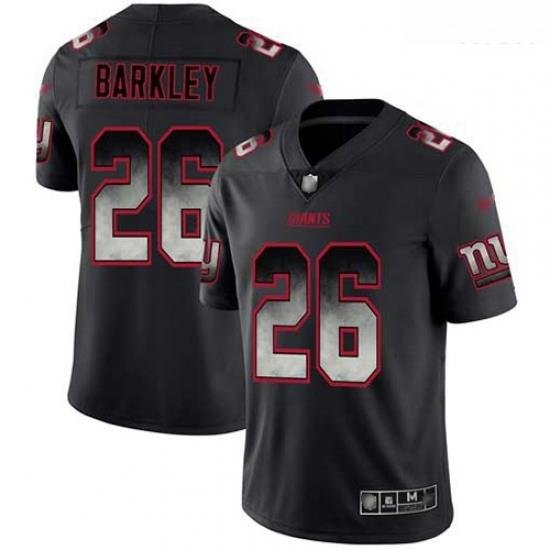 Giants 26 Saquon Barkley Black Men Stitched Football Vapor Untouchable Limited Smoke Fashion Jersey