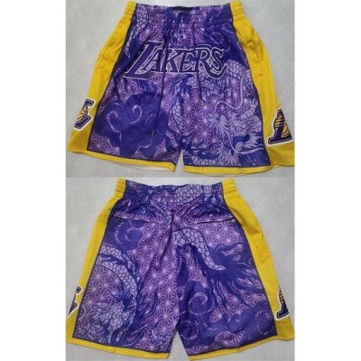 Men Los Angeles Lakers Purple Shorts