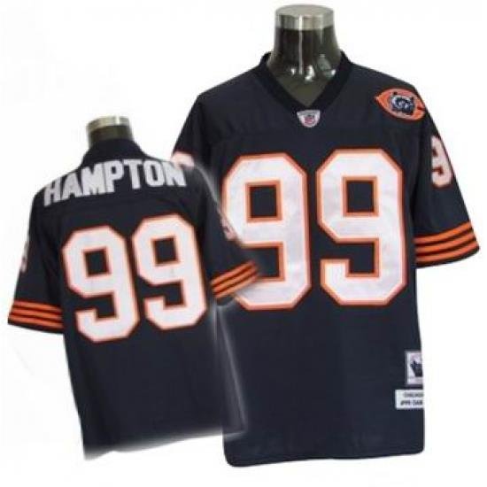 Chicago Bears 99 HAMPTON blue throwback jerseys mitchellandness