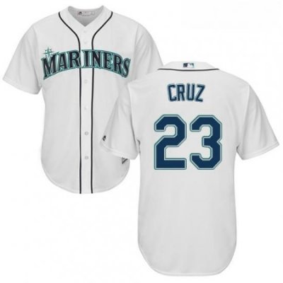 Youth Majestic Seattle Mariners 23 Nelson Cruz Replica White Home Cool Base MLB Jersey