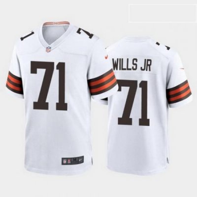 men jedrick wills cleveland browns white game jersey 2020