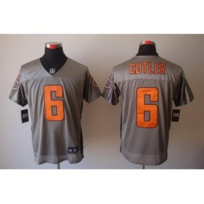 Nike Chicago Bears 6 Jay Cutler Grey Elite ShadoW NFL Jersey