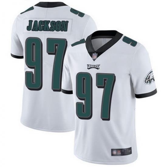 Eagles #97 Malik Jackson White Men Stitched Football Vapor Untouchable Limited Jersey