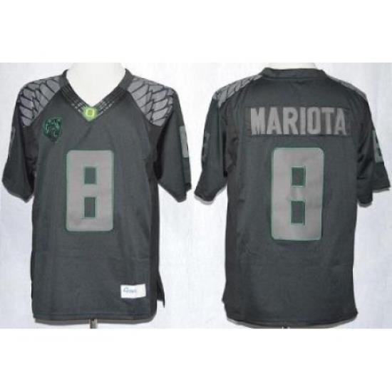 Oregon Duck 8 Marcus Mariota Blackout Limited NCAA Jerseys