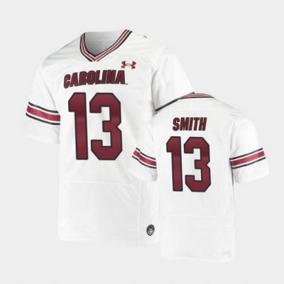 Men South Carolina Gamecocks Shi Smith Replica White Premiere Football Jersey