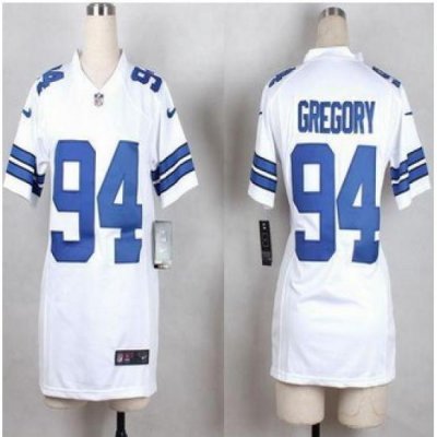 Women New Cowboys #94 Randy Gregory White Stitched NFL Elite Jersey