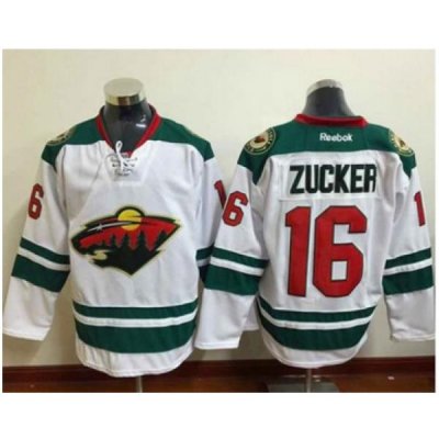 Minnesota Wild #16 Jason Zucker White Stitched NHL Jersey