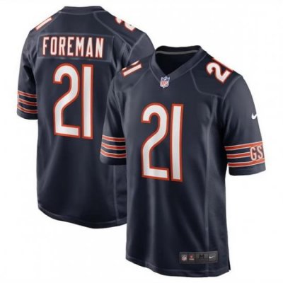 Men Chicago Bears 21 D 27Onta Foreman Navy Stitched Game Football Jersey