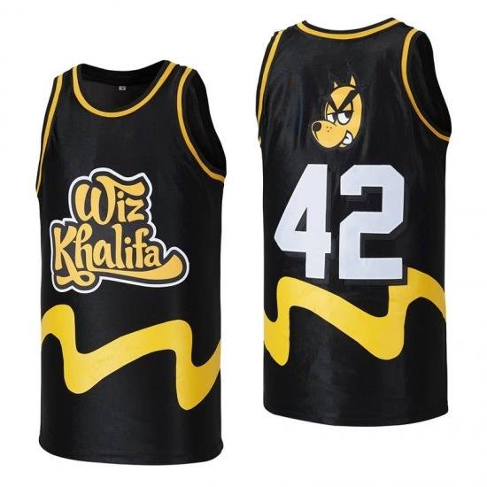 #42 WIZ KHALIFA BLACK BASKETBALL JERSEY